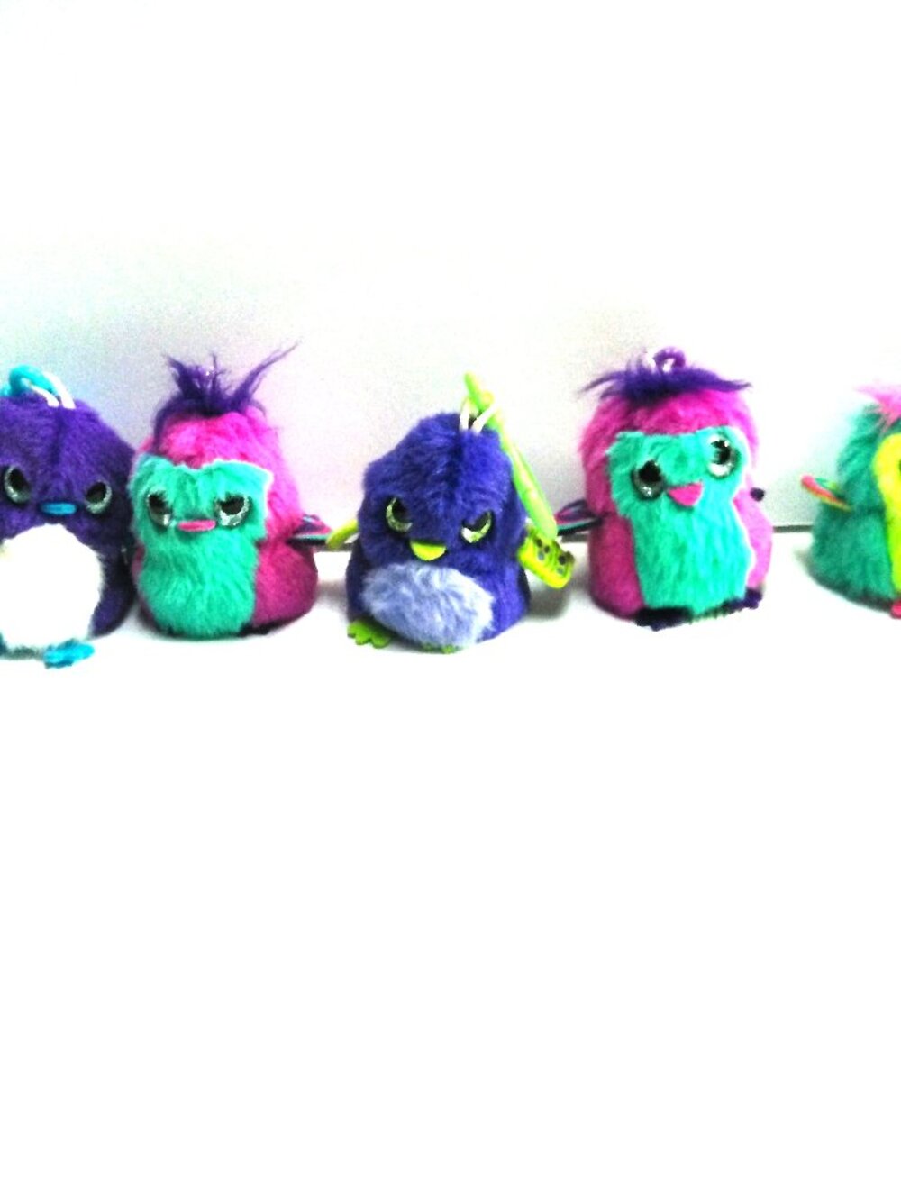 Hatchimals Lot of 5 Spin Master Mystery Minis Plush Clip-Ons Animal Keychains